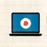 Online services icon showing a laptop