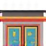 Retail stores icon showing a shop front
