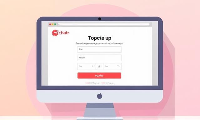 Conceptual screenshot of Chatr website homepage with top-up section highlighted