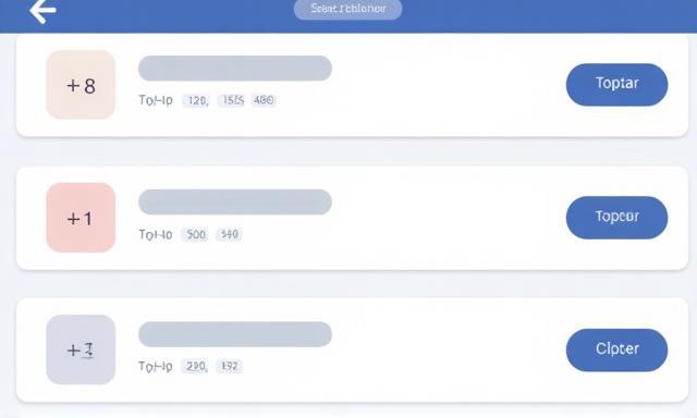 Conceptual screenshot of top-up amount selection options